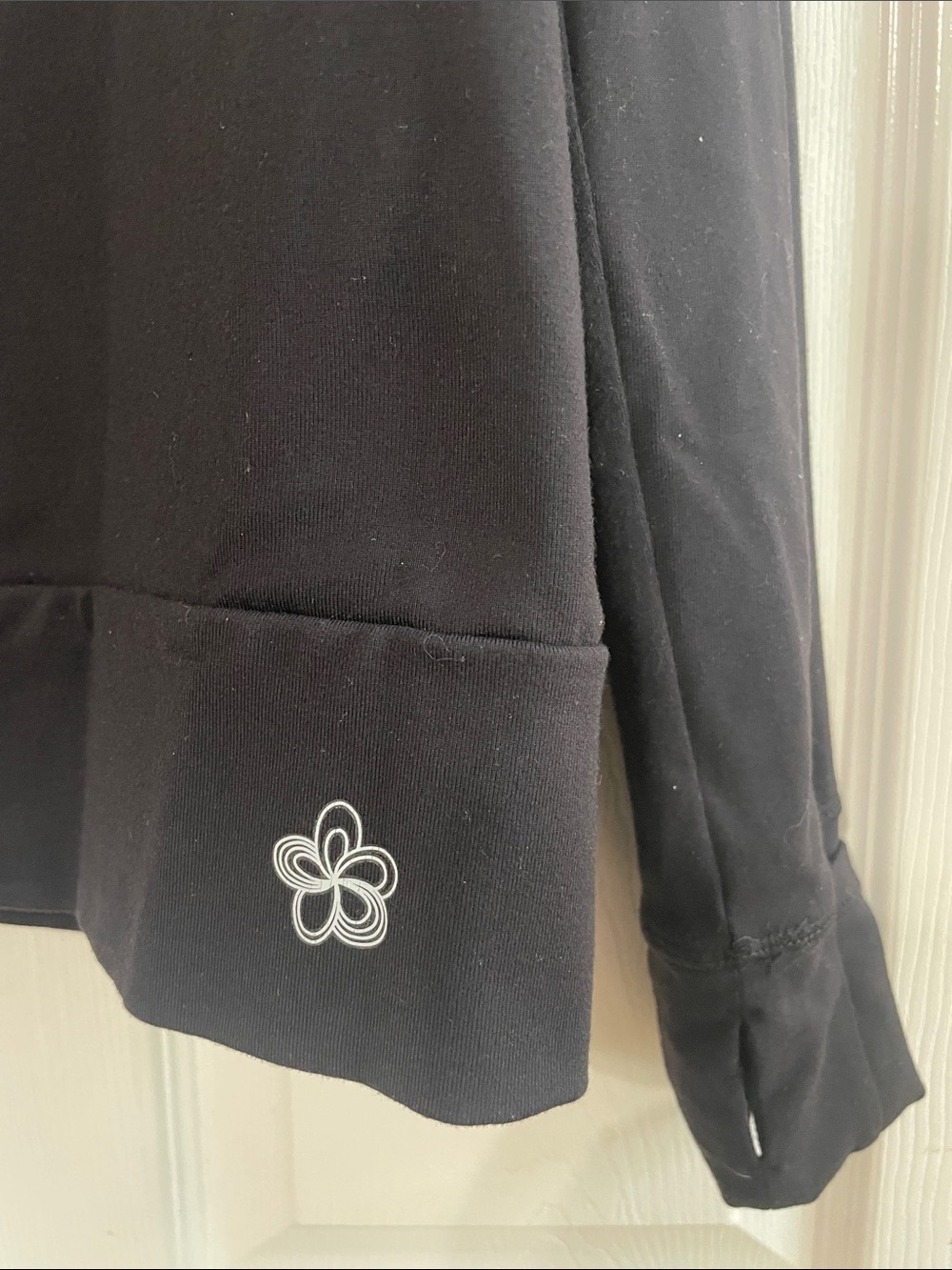 Tuff Athletics Size Large Black Mock Neck Zip Up Jacket Thumb Holes Pockets - Picture 10 of 14